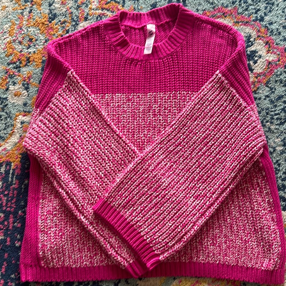 Lou and grey hot pink sweater. NWT